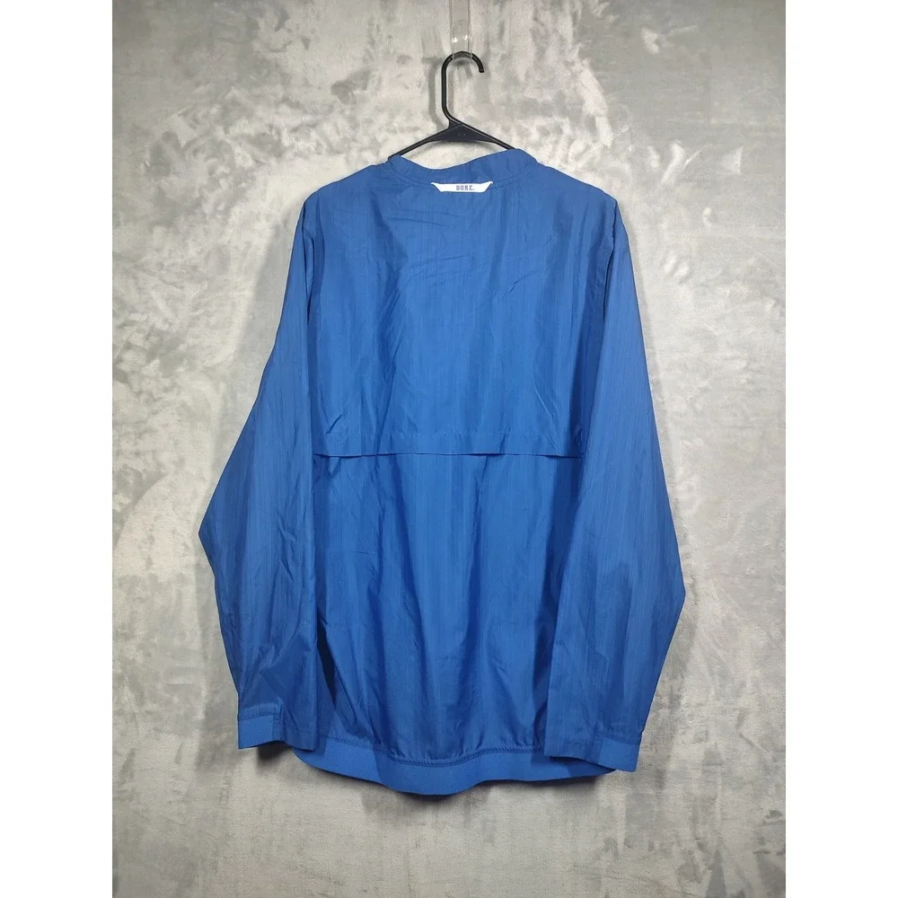 Nike Mens Duke Blue Devils Quarter Zip Windbreaker Jacket Blue Size M Side Zips